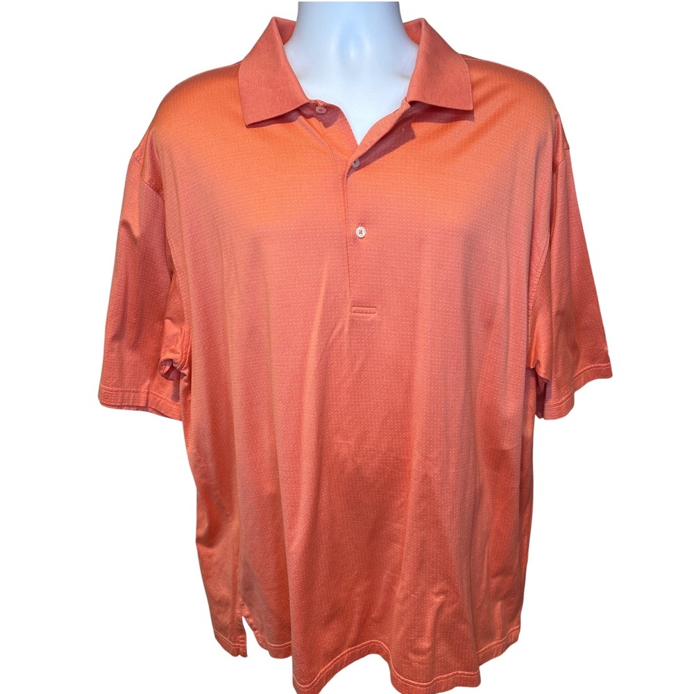Fairway & Greene Mens Orange Golf Polo Shirt XL Luxury Sportswear Country Club